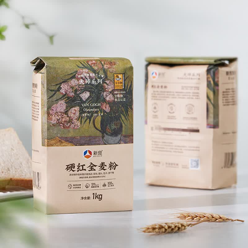 新良硬红全麦粉 全麦高筋面粉 面包粉 面粉包子饺子馒头纸包装面粉1kg怎么样,好用不?