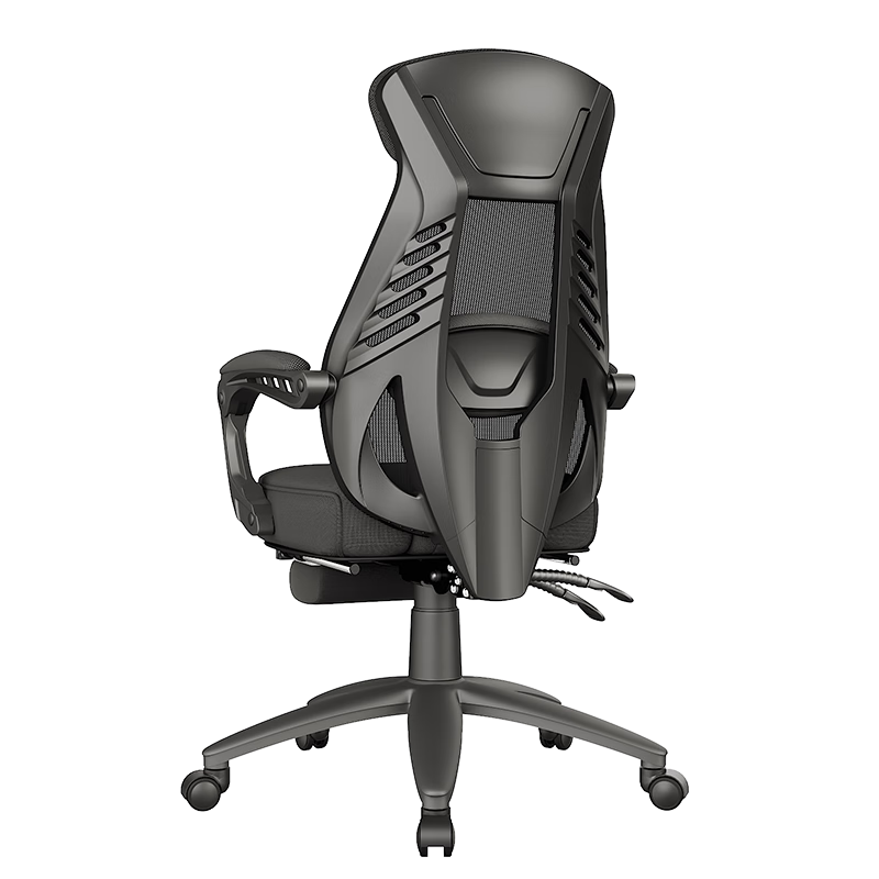 習(xí)格電腦椅人體工學(xué)椅可躺午睡辦公椅電競(jìng)座椅舒適久坐老板椅靠背轉(zhuǎn)椅 926s黑框黑網(wǎng)-帶擱腳