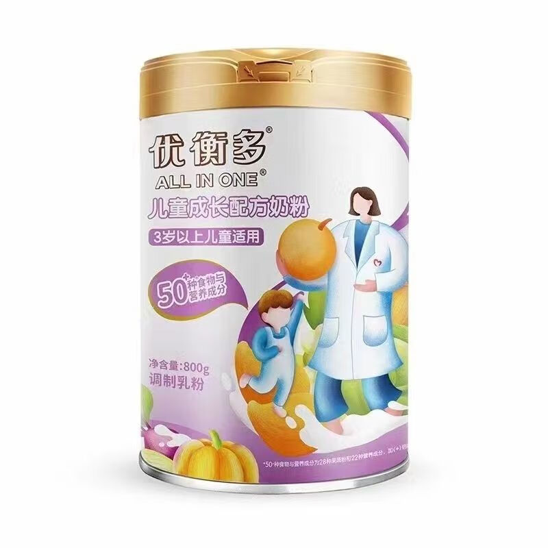 i多美滋优衡多儿童成长配方奶粉果味4段奶粉800克罐 优衡多800克*1桶