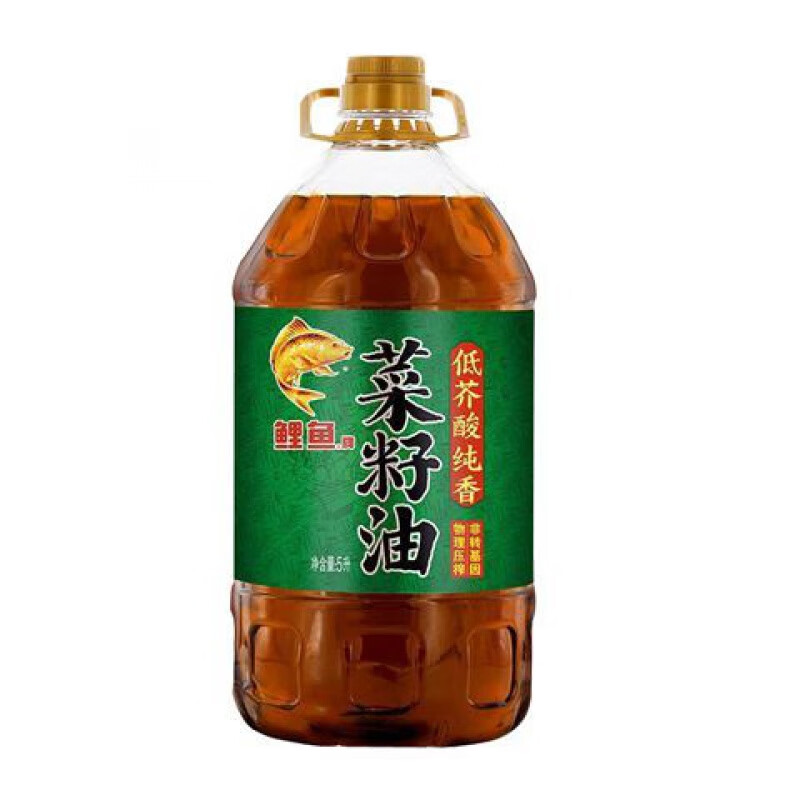 食芳溢鲤鱼菜籽油鲤鱼牌低芥酸纯香菜籽油5l/4l/4.