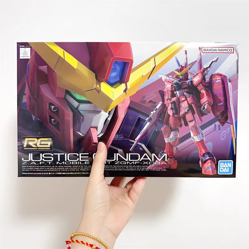 万代南梦宫rg09 1/144正义高达zgmf-x09a justice gundam拼装模型