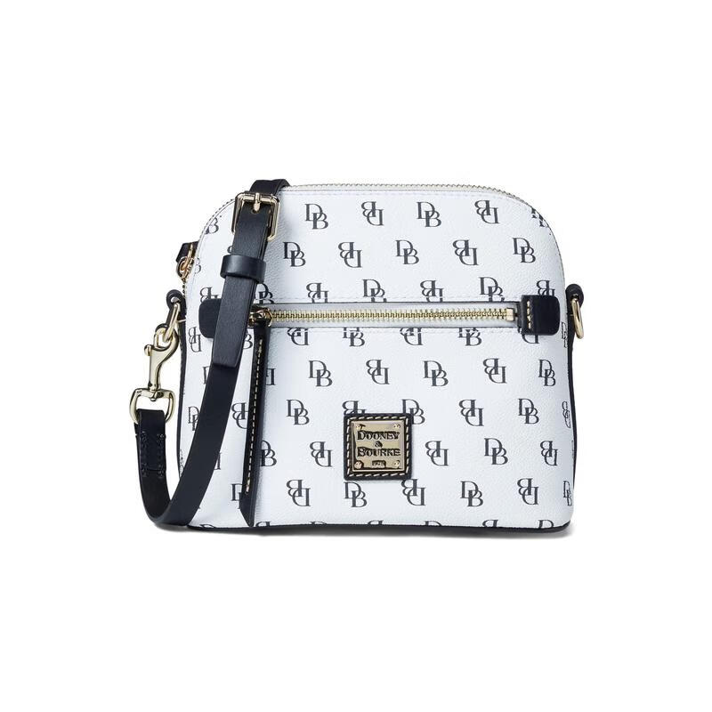 dooney & bourke 女士包包 gretta 系列 圆顶斜挎包通体印花拉链单肩