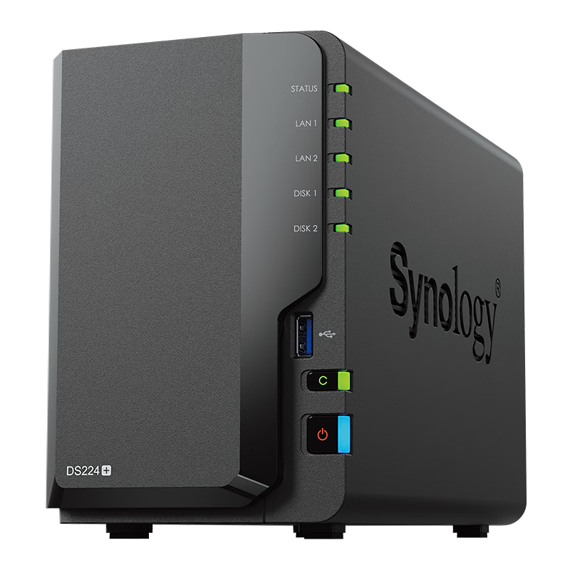 Ⱥ�ͣ�Synology��DS224+ �ĺ���  2��λ NAS ����洢������ �ŶӰ칫 ˽���� �ļ���������
