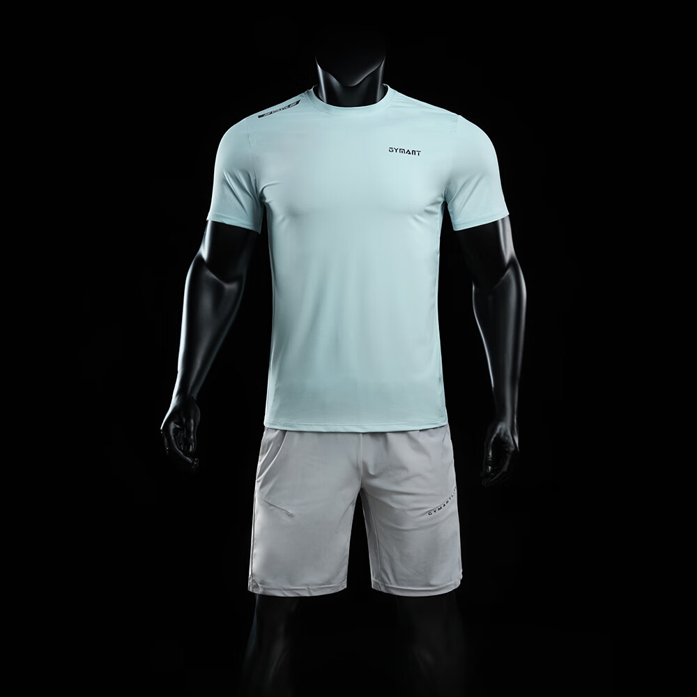 婕茵桐夏季新品高弹性吸湿男子休闲运动圆领t恤 gymant肌肉蚂蚁 m