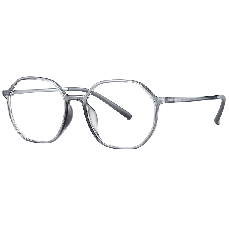 PARIM 派丽蒙 防蓝光眼镜儿童近视眼镜框抗辐射蓝光轻时尚可配近视镜52325 S1-透明灰
