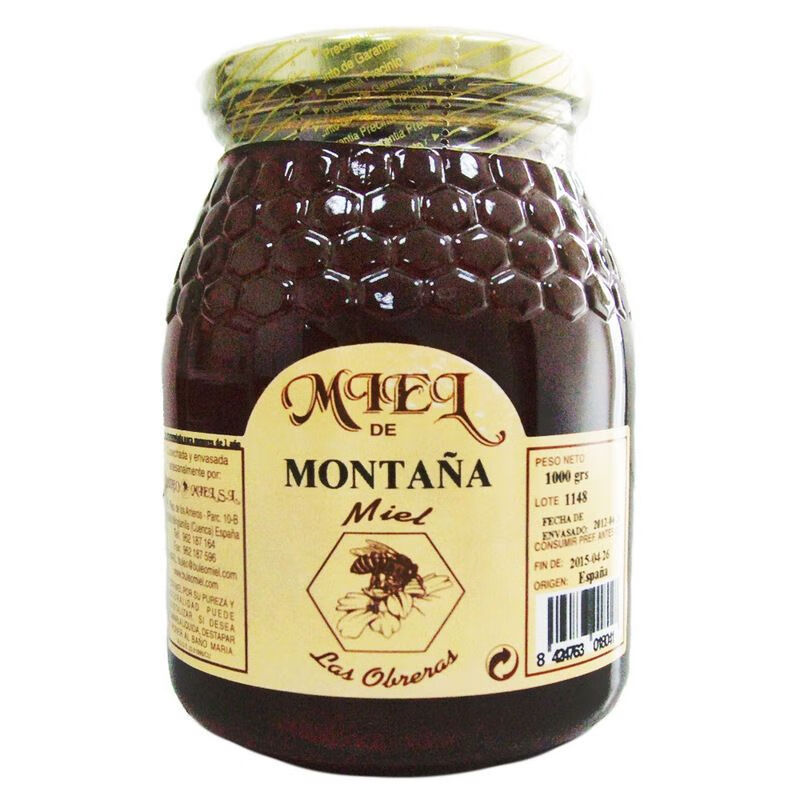 食芳溢西班牙原装进口布罗家族黑蜂蜜农家土蜂蜜高山百花蜜橙花蜜 高山蜜500g*1瓶