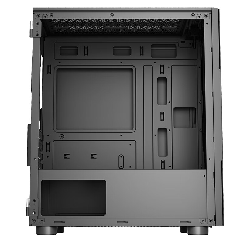 半岛铁盒（PADO）W1黑色 全侧透台式机电脑MINI机箱（支持M-ATX主板/240水冷/侧开磁吸式钢化玻璃）