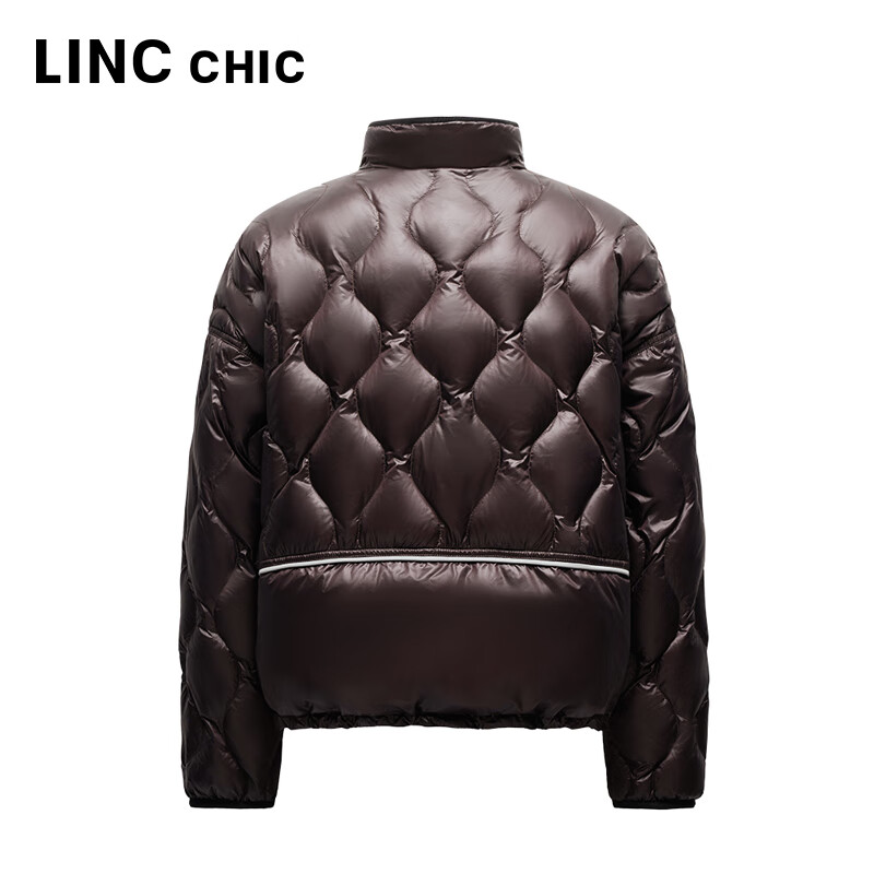 金羽杰90鸭绒春秋季新品轻薄羽绒服女士短款立领外套商场同款Y24801069 暗夜棕咖 M 适合120斤以下