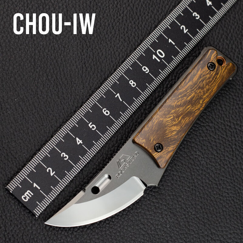 雨轩户外日本进口rockstead花田洋chou日式颈刀高硬度铁木柄便携直刀