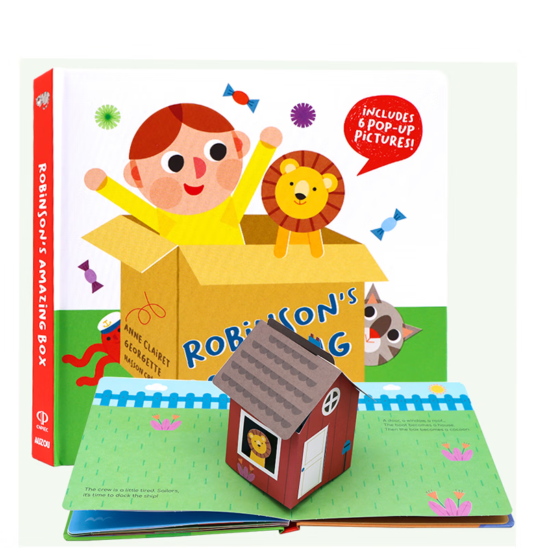 英文原版  鲁滨逊神奇的箱子 robinsons amazing box pop up book