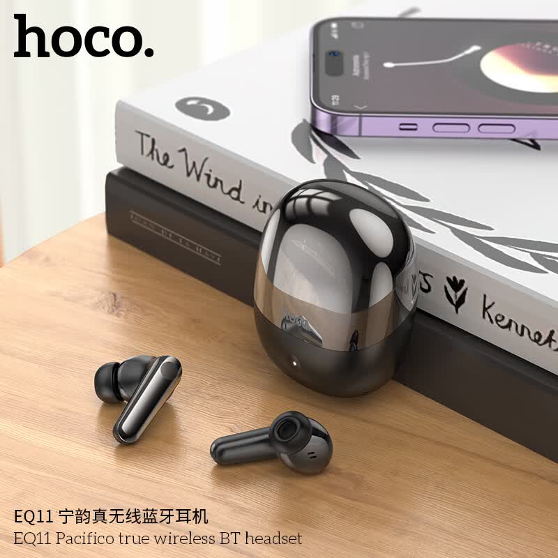 浩酷（HOCO.）真无线蓝牙耳机【7小时长续航 单双耳主从切换】EQ11真无线耳机 适用于苹果华为安卓 黑色 V5.3