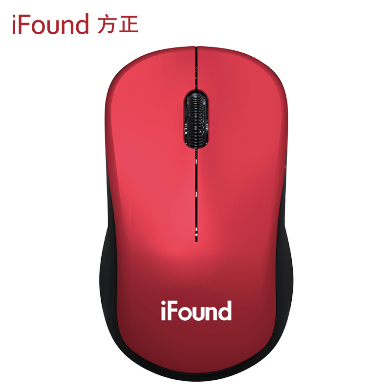 方正(iFound)W636无线鼠标 无线电脑鼠标办公通用mouse可爱女生便携小巧USB鼠标1000DPI 红色