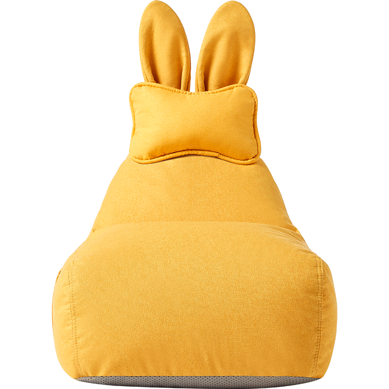 林氏木业可拆懒人儿童单人沙发可爱卡通兔子宝宝创意小沙发M1B01【幼儿版|樱草黄】M1B0105005兔子沙发