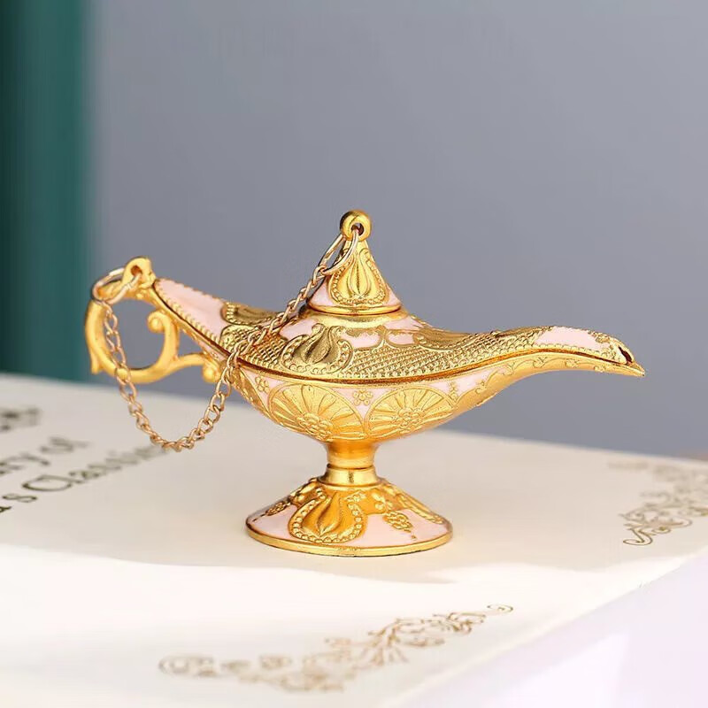 阡侗阿拉丁神灯摆件阿拉伯欧式敦煌许愿灯金属家居装饰礼品复古工艺品