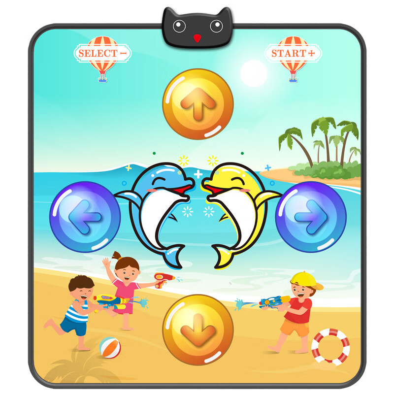 羽凡鸟舞霸王安卓手机平板专用蓝牙跳舞毯儿童跑步体感玩具游戏机跳舞机 PVC小海豚无线蓝牙跳舞毯-【安卓