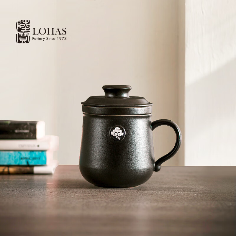 陆宝泡茶杯带过滤马克杯子水杯铂金办公杯可定制礼盒装 云中锦书盖杯