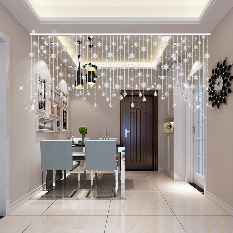 珠帘水晶帘客厅隔断帘子卧室屏风装饰窗帘北欧门帘珠珠过道帘家用 20