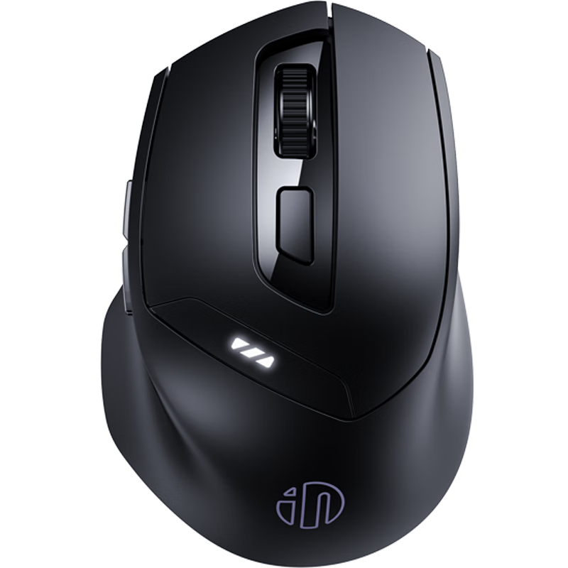 英菲克（INPHIC）DR01无线蓝牙鼠标 办公鼠标 便携鼠标 可充电式 双模三模笔记本电脑pad通用人体工学轻音 黑 53元