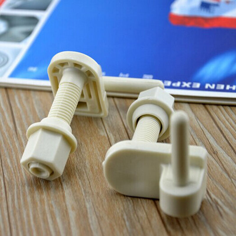 马桶盖配件盖板螺丝连接件坐便盖通用座便器安装固定铰链 白色螺丝