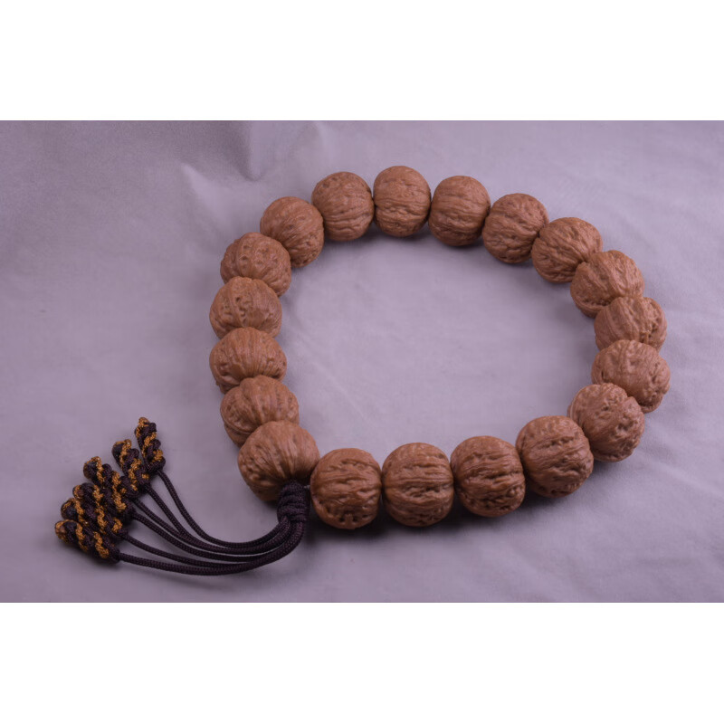 门头沟京八棱矮桩蚂蚁纹秋子核桃门墩方肚手串手持十八子 24mm