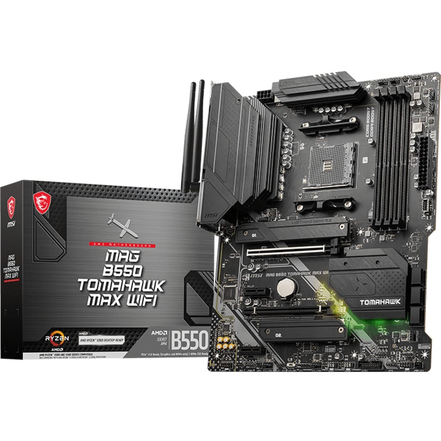 msi 微星 微星 计算机主板 B550 TOMAHAWK MAX WIFI AMD B550芯片组 AM4接口 DDR4 128.0 GB