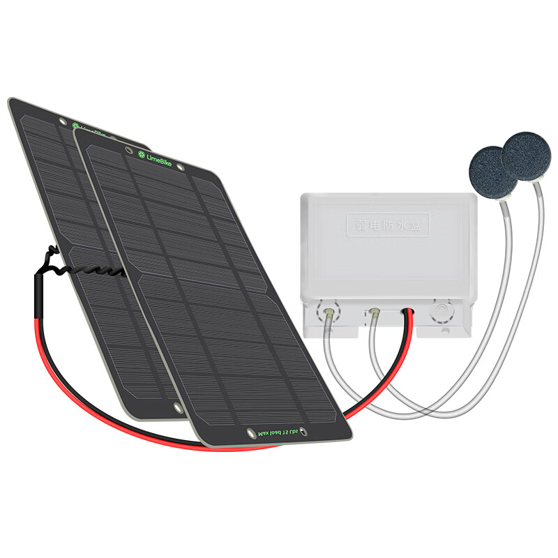 增加氧气泵庭院鱼缸塘养鱼小型增氧机 加强双电太阳能双饼单泵大气量