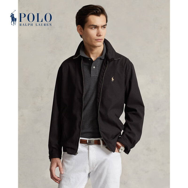 Polo Ralph Lauren 拉夫劳伦男装 经典款拉链运动风衣夹克外套男RL11783 001-黑色 M