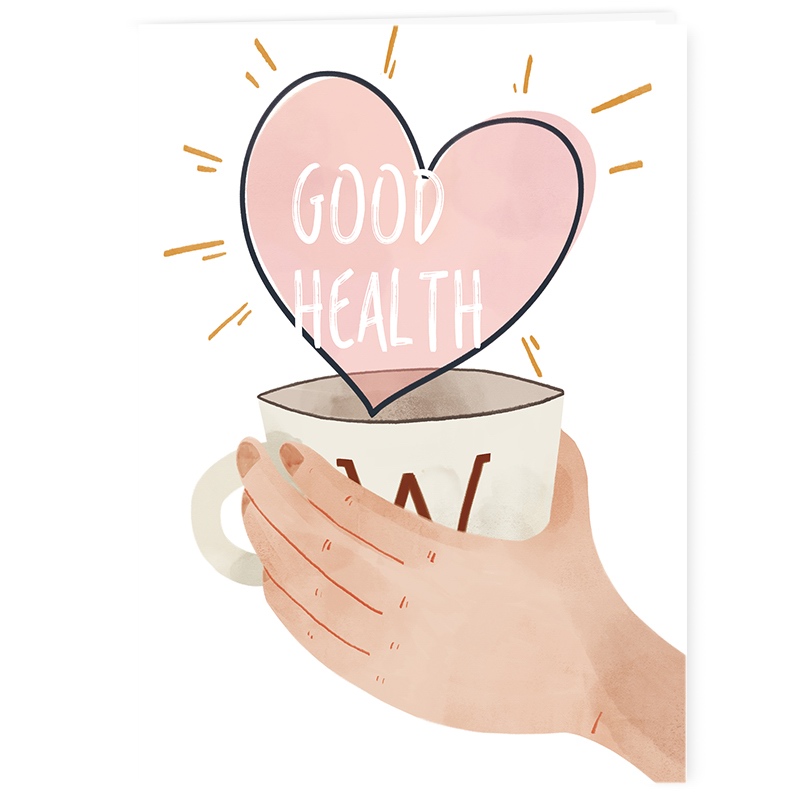 艾晴手贺早日康复贺卡生病慰问病人住出院病愈花束手写字留言小卡片封