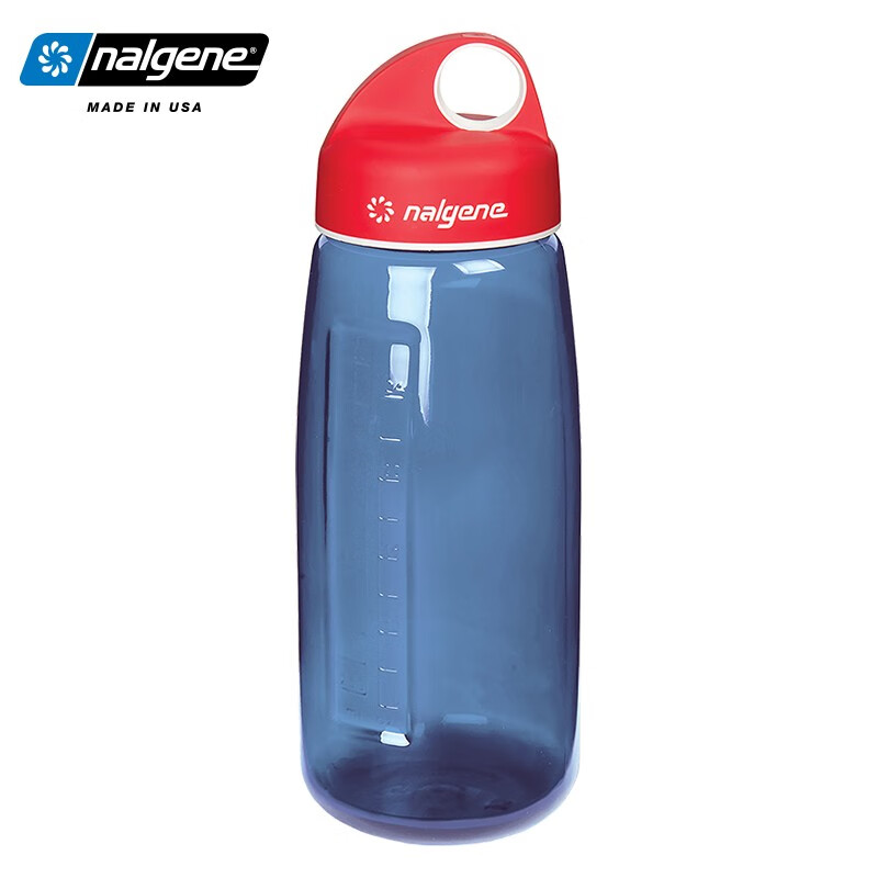 Nalgene乐基因进口运动水杯大容量耐高温杯子男女学生户外水壶塑料水瓶 2190-1008 红盖蓝色 900ml