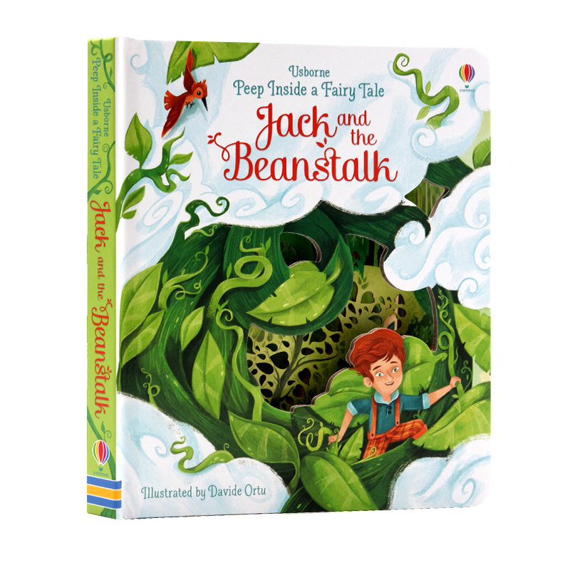 Usborne偷偷看里面 杰克与魔豆 英文原版 Peep Inside a Fairy Tale Jack and the Beanstalk  童话系列 亲子共读翻翻洞洞纸板书