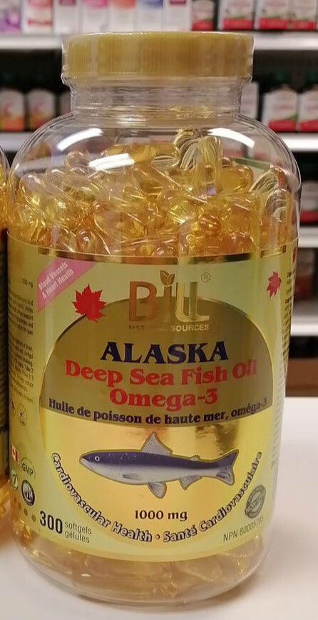加拿大阿拉斯加野生海三文鱼油 300粒 1000mg代购 1000mg代购
