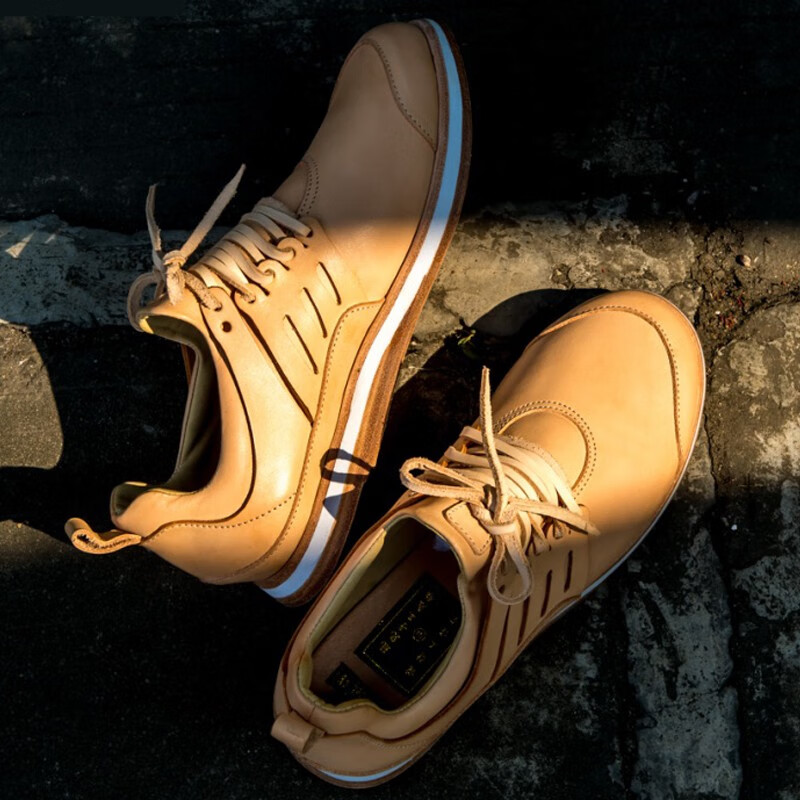 玩累了的孩子·手缝固特异 原色植鞣革变色鞋 presto跑步鞋 原色 39