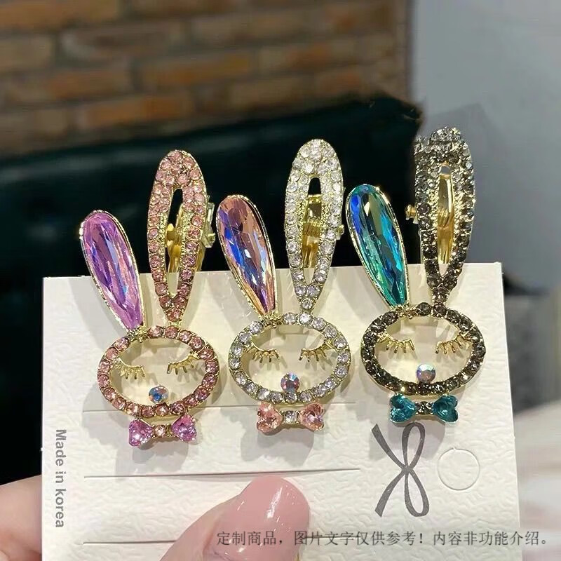 jack viney兔子发卡头饰2023年发夹侧边夏季可爱日系刘