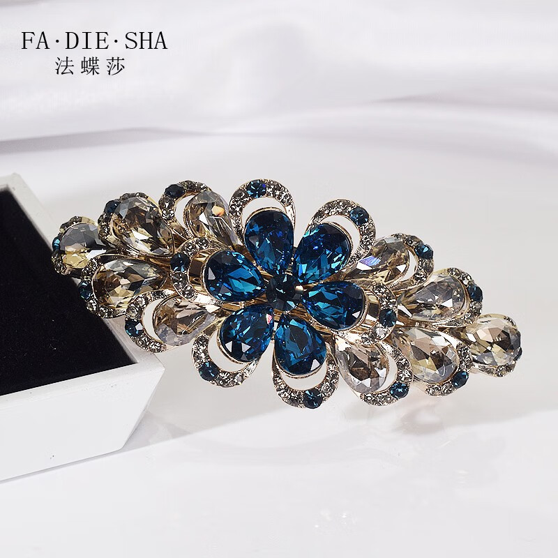 法蝶莎(fadiesha)品牌水钻大号发夹送妈妈发卡头花后脑勺发饰高档头饰