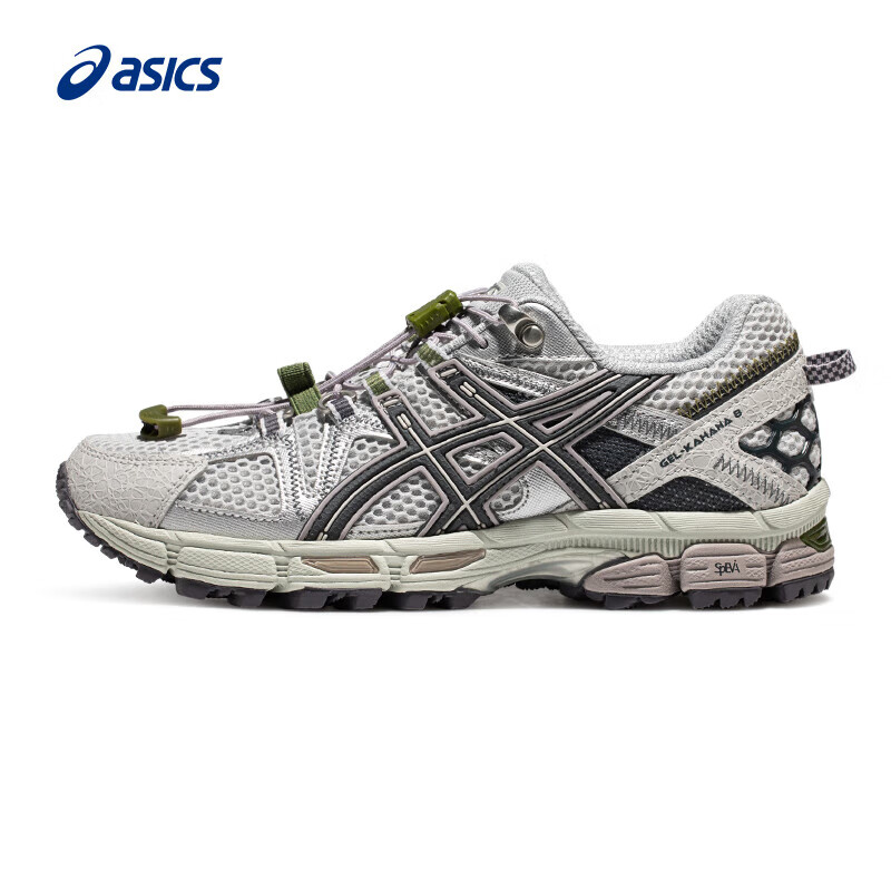 亚瑟士跑步鞋女鞋透气运动鞋越野抓地耐磨跑鞋 GEL-KAHANA 8 FL 灰色 38