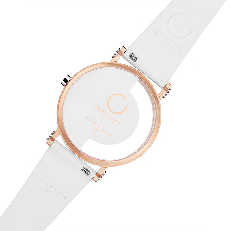 KLASSE 14意大利手表女不完美系列时尚防水男女士石英腕表女表情人节礼物 白色女款套装IM18RG007W-GSA