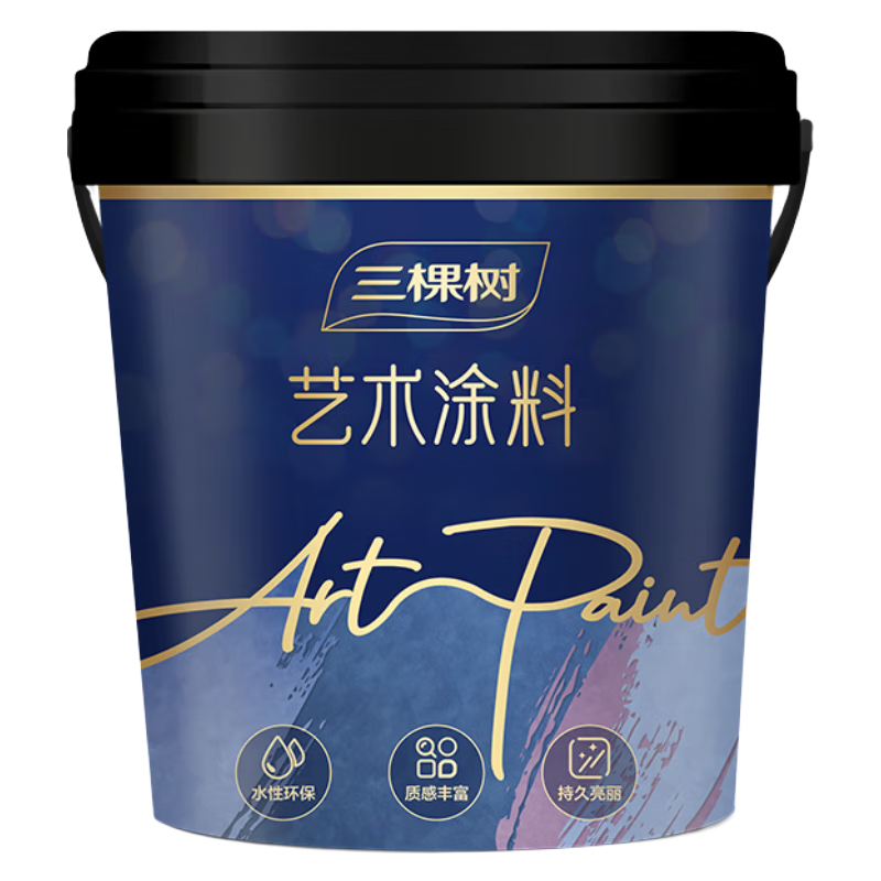 三棵树漆（SKSHU） 三棵树艺术漆 星河漫步多色可调高效抗菌多重认证艺术漆 5KG（白漆）