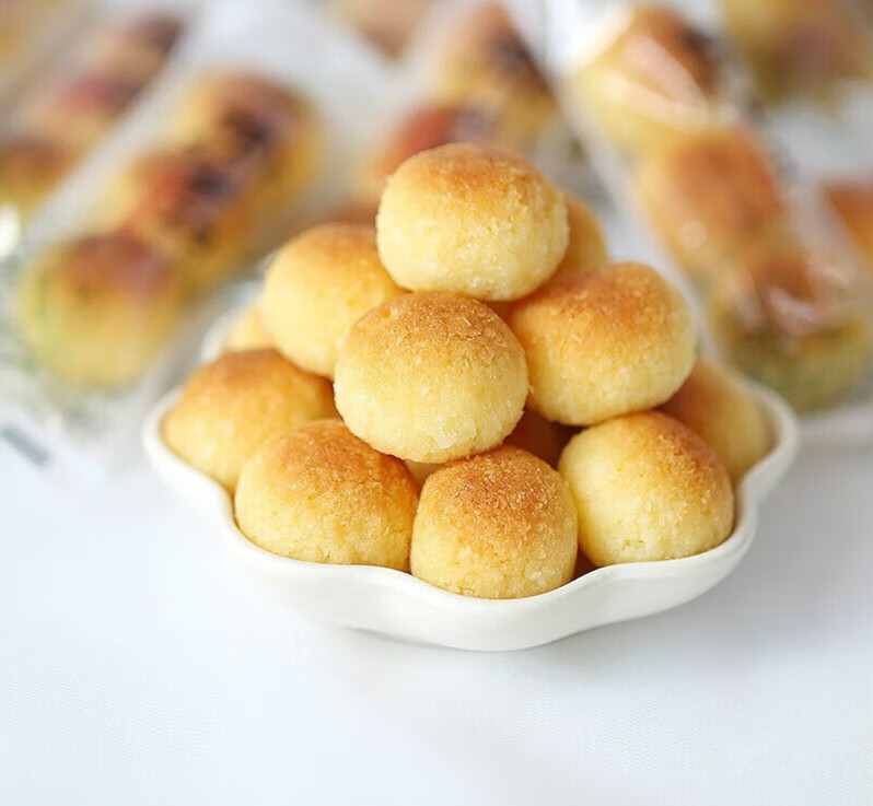 新食道椰丝球椰子蓉酥球代早餐糕点甜点蛋糕零食小包装办公室零食