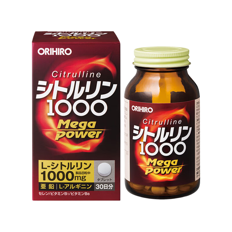 歐力喜樂（ORIHIRO）日本原裝進口歐力喜樂瓜氨酸顆粒補鋅精氨酸片牡蠣提取物增強體力 1瓶裝【240粒/瓶】
