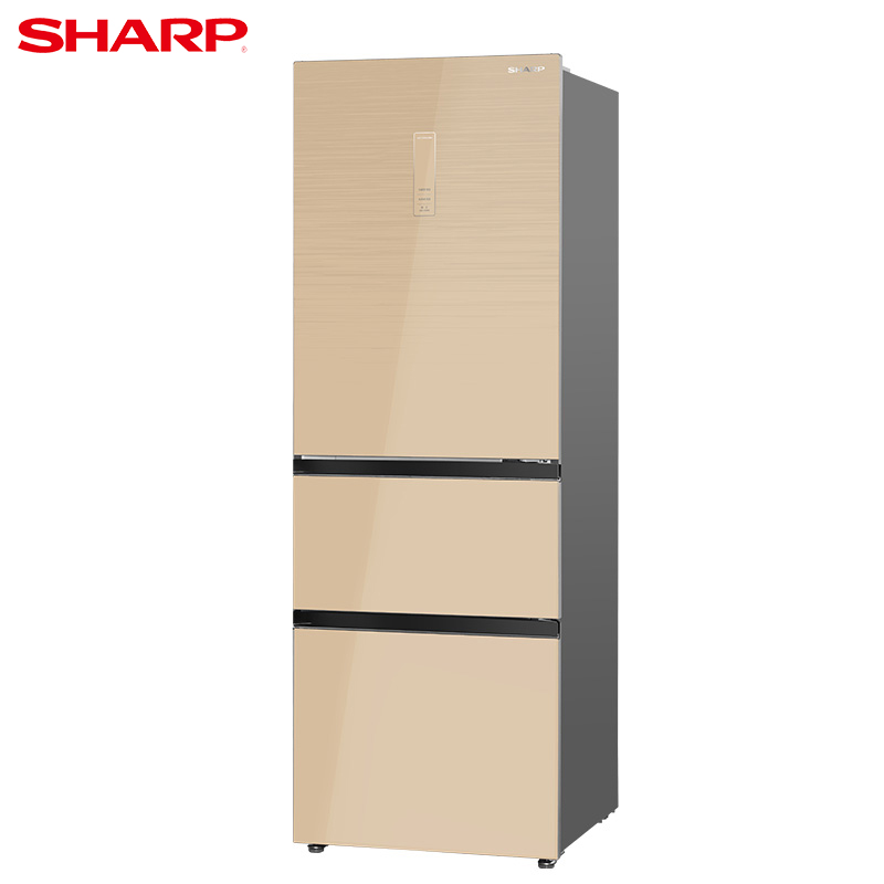 夏普(sharp)327升三门变频电冰箱 一级能效 风冷无霜 节能静音 变温