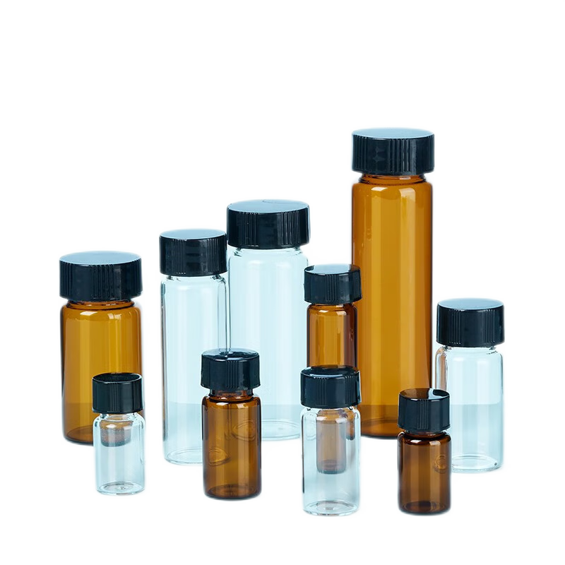 比克曼生物 湘玻玻璃樣品瓶無(wú)刻度試管密封瓶試劑瓶西林瓶螺口瓶無(wú)刻度棕色透明實(shí)驗室用取樣瓶 棕色30ml100支