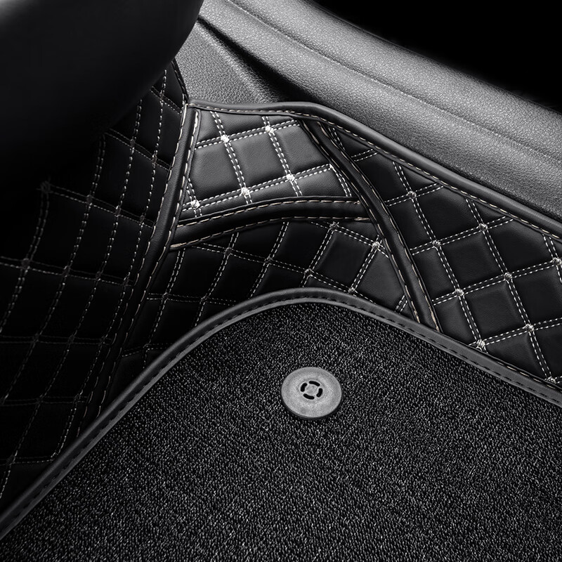 车丽友 专用于深蓝SL03深蓝S07 G318 深蓝L07深蓝S05皮革全软包汽车脚垫 【豪华皮革软包】黑色米线+耐磨黑色雪妮丝 深蓝专用 联系客服备注车型+年款