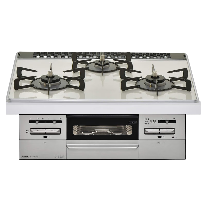 林内（Rinnai）【年货】日本原装进口 嵌入式燃气灶  烤箱燃气灶 煤气灶天然气液化气 Mytone系列  SI装置 天然气灶银白色珍珠台面60cm天然气