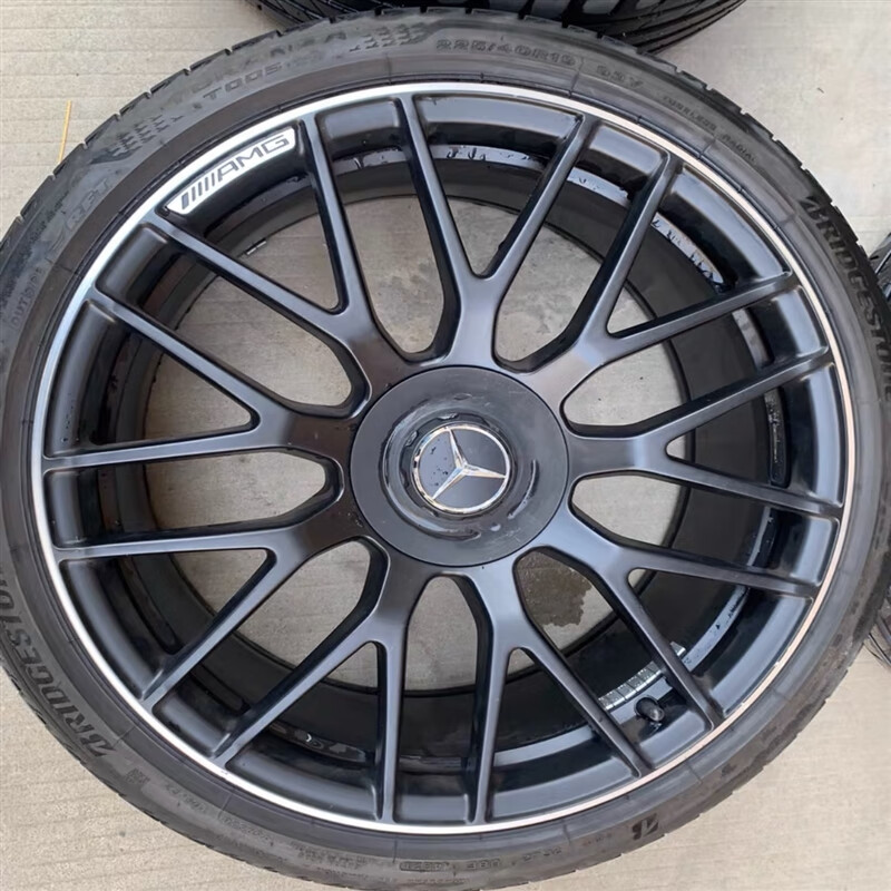 20寸原厂拆车低配升高配e300改装s级s450s680大饼轮毂 19寸c63s