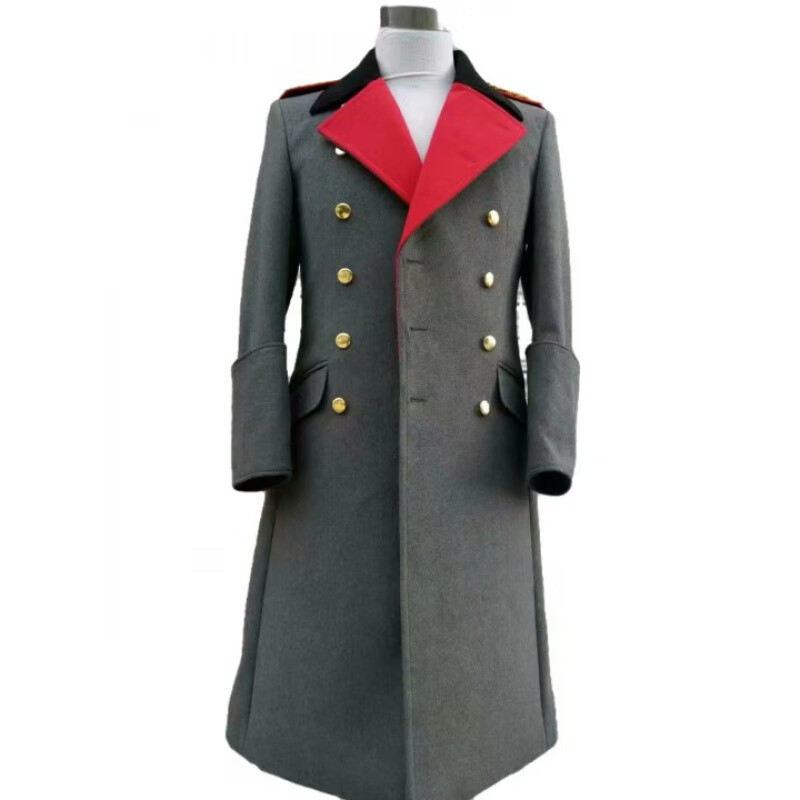 波富鸟德军二战制服 cos德军元帅大衣 灰色 l