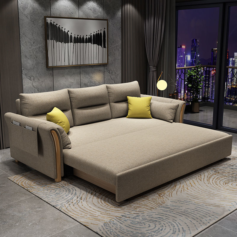 逸兴瑞砚玺 布艺沙发床可折叠可储物网红小户型多功能坐卧双人两用