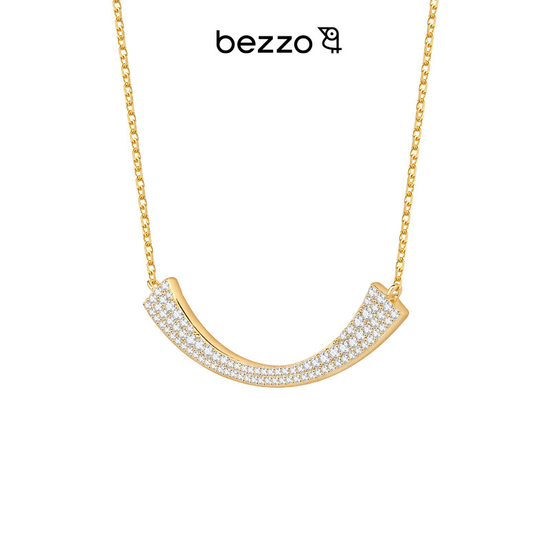 bezzo原创设计轻奢S925银微笑项链女士设计感轻奢INS吊坠锁骨链礼物 项链 45cm