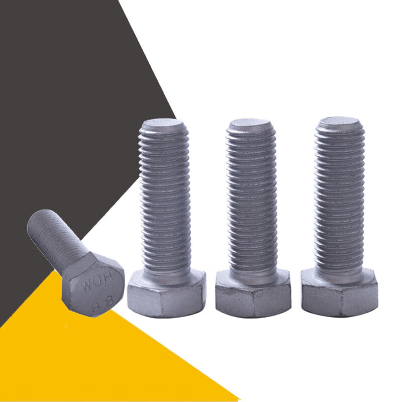 8级达克罗外六角螺栓高强度碳钢螺丝加长螺钉m8m10m12 m8*12 镀达克罗