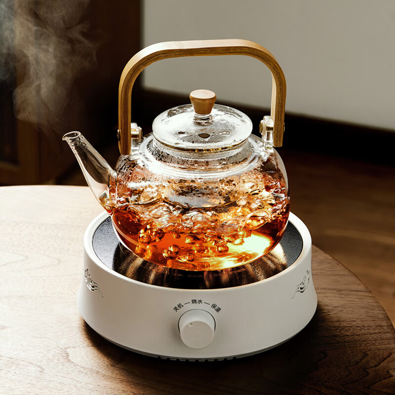 泥也煮茶壶电陶炉煮茶器烧水壶泡茶具茶炉套装可加热家用围炉一体机