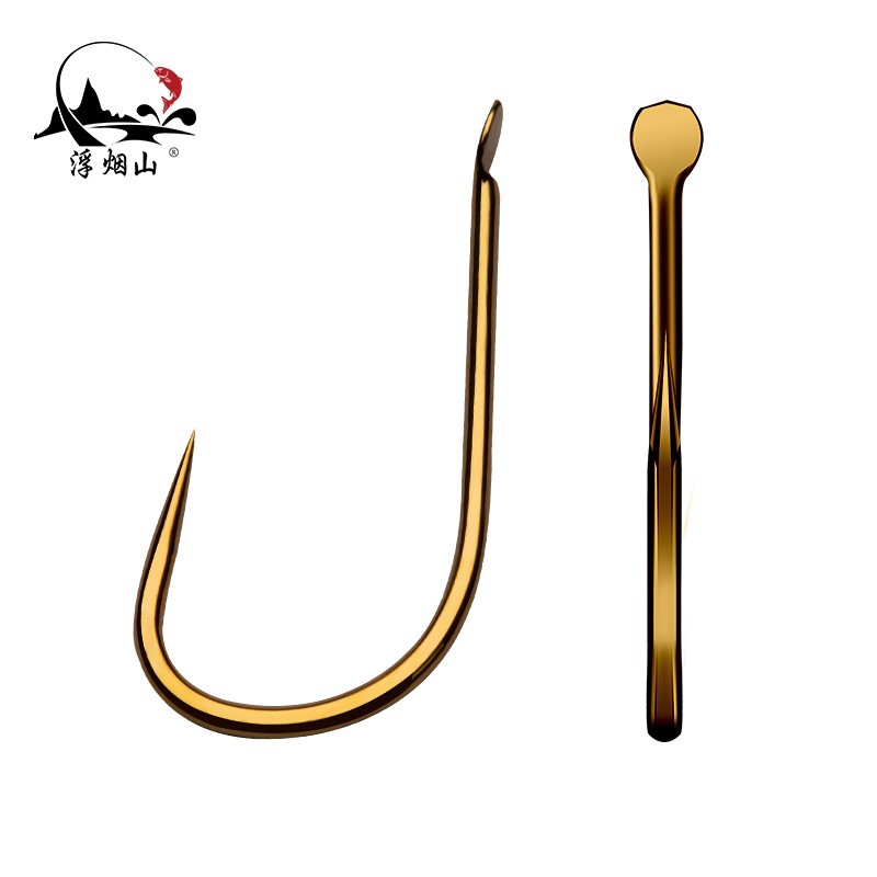 浮烟山新关东无倒刺钩4.0号鱼钩盒装钓鱼钩进口碳钩鲤鱼钩垂钓鲫鱼钩竞技钩不锈钢钩钓鱼配件